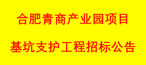 合肥青商产业园项目土方工程招标公告